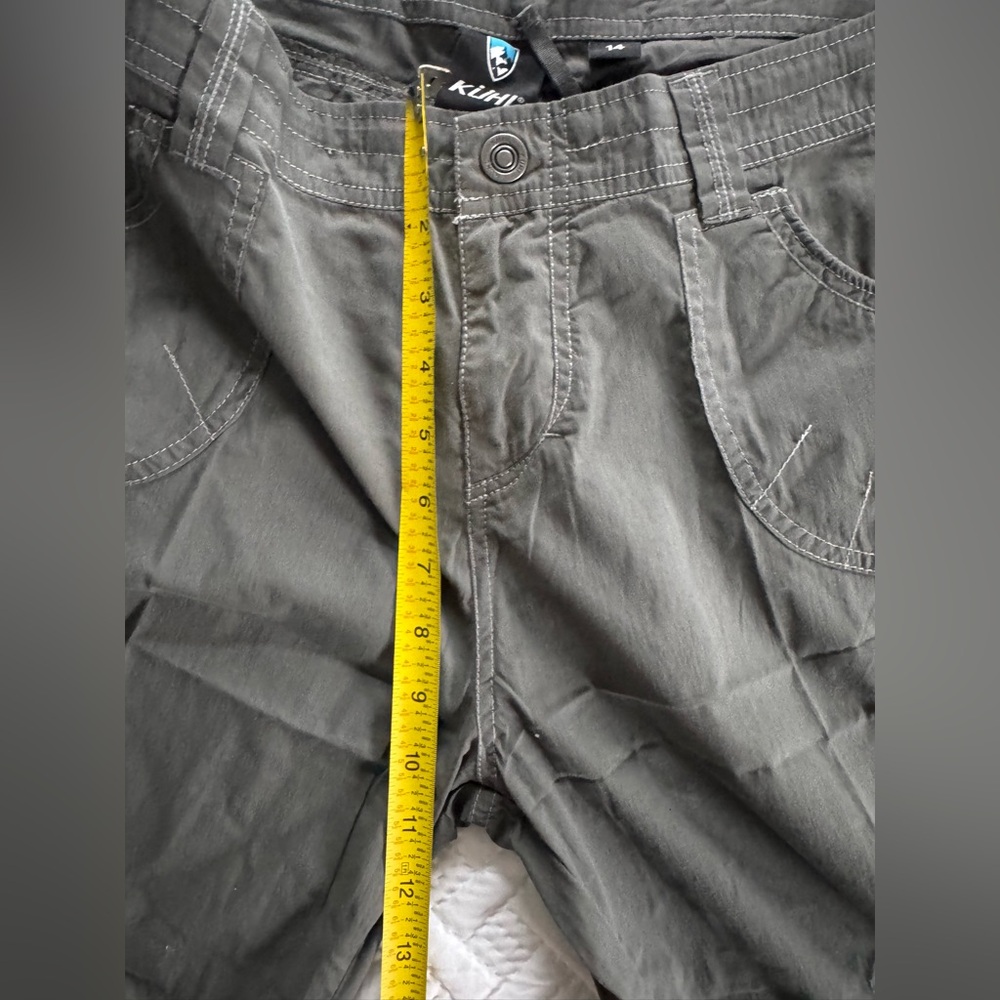 NWT Kuhl Resistor Cargo Shorts Charcoal Grey Kuhlkurve Hiking Trek Camp Women 14 - Picture 15 of 16